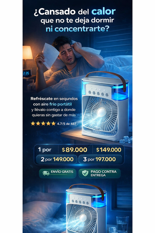 Mini Aire Acondicionado Portátil 3 en 1
